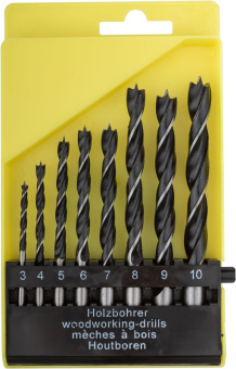 Фото Сверла по дереву (8 шт; 3, 4, 5, 6, 7, 8, 9, 10 мм) FIT