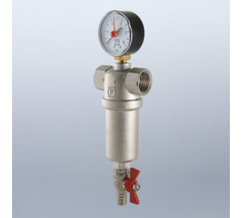 Цена на Фильтр самопромывной каскадный 1000/250 мкм с манометром для горячей воды ВР 1/2" VALTEC