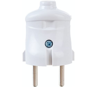 Цена на Вилка разборная прямая ВПп20-01-Ст без заземляющего контакта 6А белая IEK