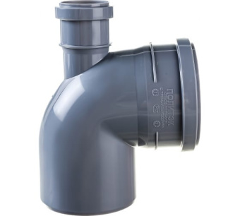 Фото Отвод ПОЛИТЭК на 110/90º с выходом 50 верхний