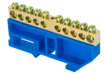 Фото Шина на DIN рейку нулевая 1х10 отверстий