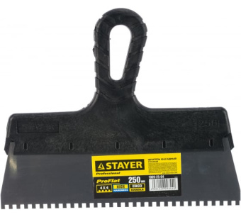 Фото Шпатель зубчатый STAYER 250 мм 6х6
