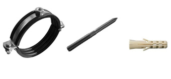 Фото Хомут сантехнический 3/4"  шпилькой и дюбелем 26-30 мм