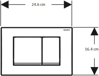Инсталляция для подвесного унитаза Geberit Duofix Delta 458.163.21.1 с кнопкой смыва хром в интернет магазине Прораб Шоп