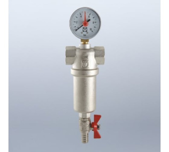 Купить Фильтр самопромывной каскадный 1000/250 мкм с манометром для горячей воды ВР 1/2" VALTEC