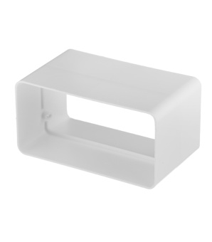 Фото Соединитель Без Обратного клапана прямой пластиковый для плоских воздуховодов 55х110 мм