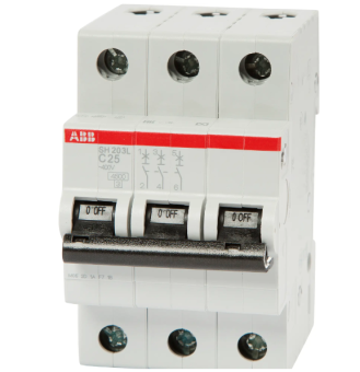 Купить Автоматический выключатель 3пол 25A, 4,5кА, АВВ