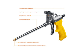 Фото Пистолет STAYER Металлический корпус, для монтажной пены 