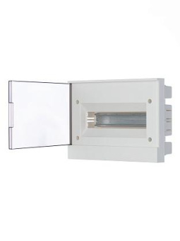 Купить Бокс в нишу ABB Basic E 12М серая прозрачная дверь