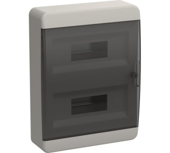 Фото Бокс IEK TEKFOR ЩРН-П-24 IP41 черная прозрачная дверь