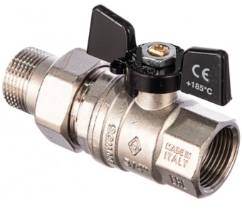 Купить Кран шаровый Bugatti Oregon 322 Нар/Вн 3/4 с накидной гайкой