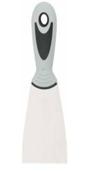 Фото Шпатель КУРС нержавеющая сталь, прорезиненная ручка 60 мм