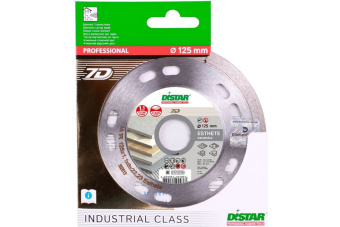 Фото Диск алмазный сплошной по керамограниту Esthete (125х1.1х22.2 мм) для УШМ DiStar