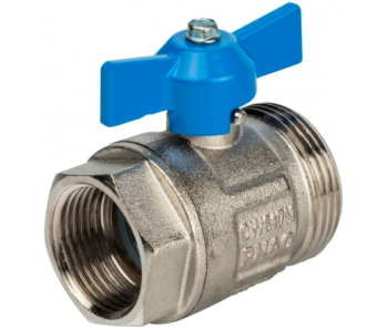 Цена на Кран прямой с тройником и термометром (универсальный) 2шт/пара				