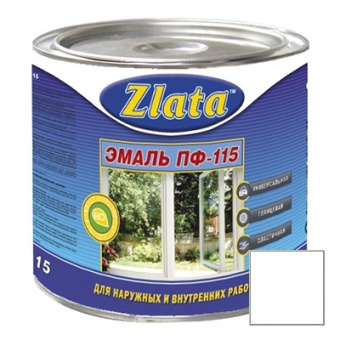 Фото Эмаль Zlata унив. бел. акрил. для радиаторов, окон и дверей 1 лит
