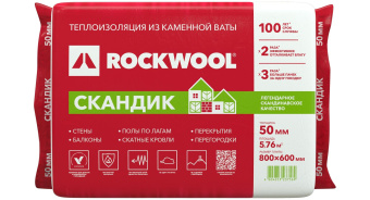 Фото Rockwool Скандик 50х600х800 мм