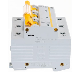 Цена на Автоматический модульный выключатель IEK 3п C 100А ВА 47-100 10кА ИЭК