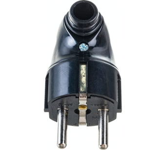 Купить Вилка разборная угловая ВПу11-01-Ст с заземляющим контактом 16А черная IEK