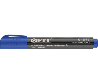 Фото Строительный перманентный маркер FIT синий					