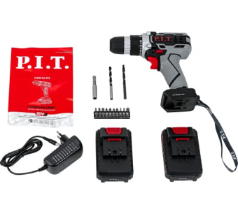 Купить Аккумуляторная дрель-шуруповерт P.I.T. 20 В, 1.5 Ач 