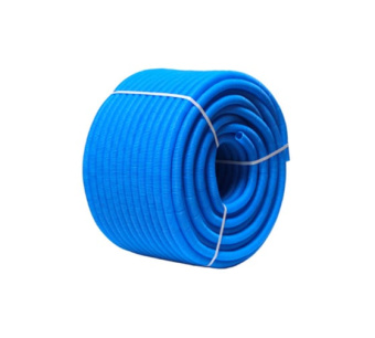 Фото Труба гофрированная ПНД, цвет синий, 28 мм для труб 20мм 