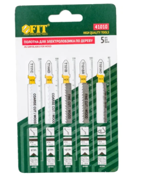 Фото Набор полотен по дереву для электролобзика (5 шт.) FIT