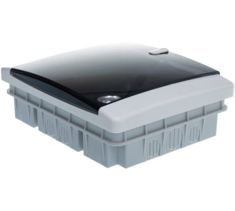 Бокс в нишу Tekfor 18 модул. прозрачная черная дверца IP41 в интернет магазине Прораб Шоп