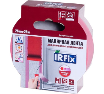 Цена на Малярная лента для деликатных поверхностей IRFIX 25 мм х 25 м 