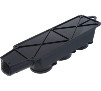 Розетка IP44, с заглушками 3 пост. с заземл. в интернет магазине Прораб Шоп