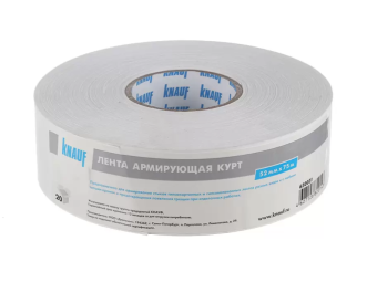Фото Лента бумажная для швов ГКЛ Knauf Курт 52 мм 75 м с армирующими волокнами
